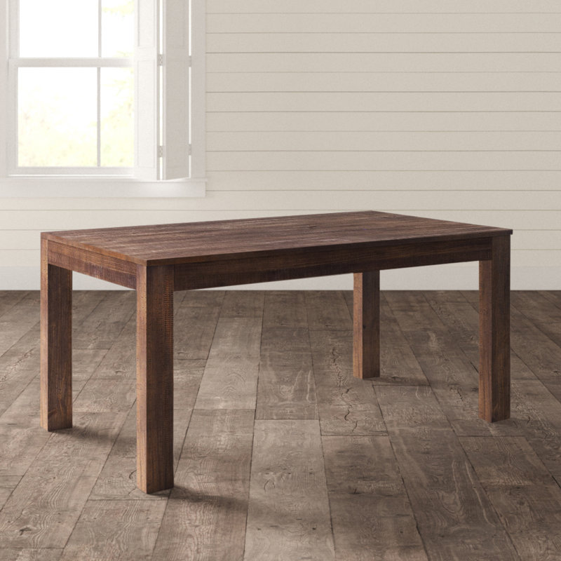 Montauk Pine Solid Wood Dining Table, Rustic Walnut
