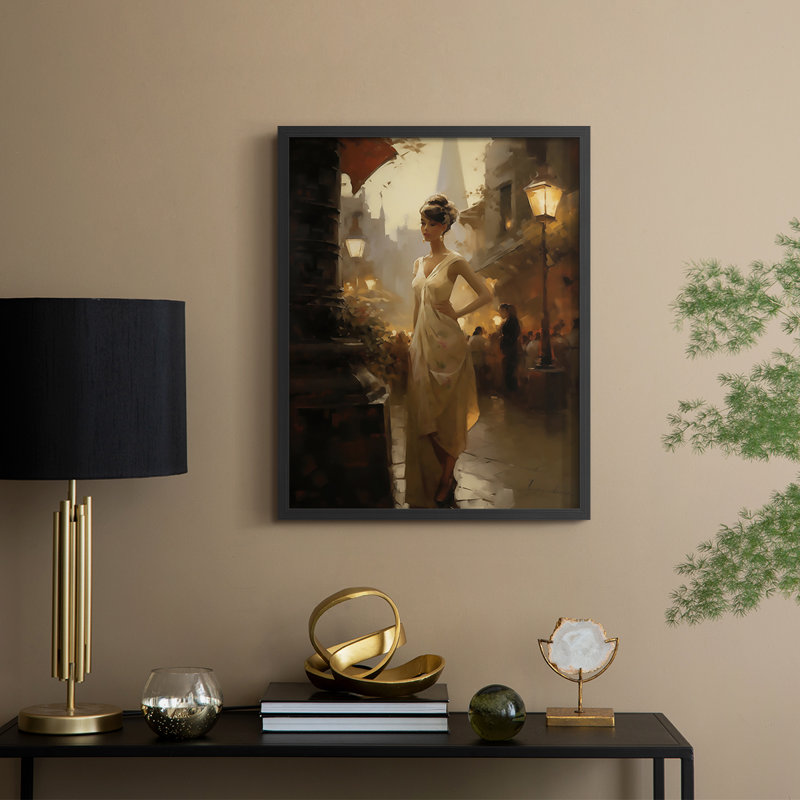 «WOMEN Series CDLI», reproduction encadrée en bois massif, Noir, noir, noir, noir, H 30 po x l 24 po