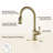 CASAINC 1.8 GPM Single-Handle Pull-Down Kitchen Faucet Single Hole Faucet-93910502