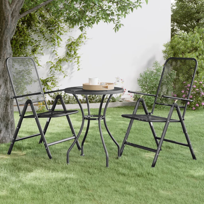 Andiel Round Metal Outdoor Dining Table , cm W cm D, 71cm  H x 50cm L x 50cm D 