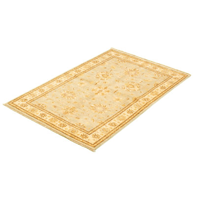 Agatina One-of-a-Kind 4'1" X 6'2" 2010s Wool Area Rug in Light Gray