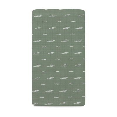 Ocean Waves Muslin Crib Sheet
