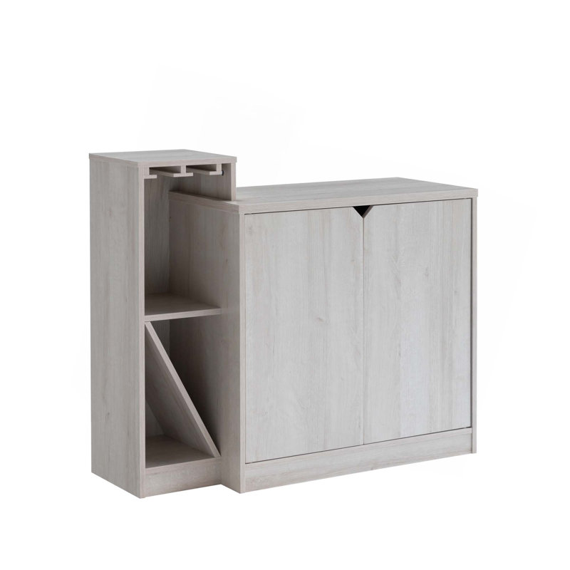 Bar Cabinet, Wine Bottle Storage Display Kitchen Cabinet, Holds 4 Wine Bottles