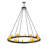 28 - Light Dimmable Wagon Wheel Chandelier