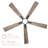Bali Smart 5-Blade 52in Ceiling Fan 2700K-6000K CCT Selectable LED Light Kit with Remote Control and Hardware with Reversible Blades in Weathered Works With iOS or Android App-11854808