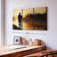 «Foggy Riverbank Fishing», 3 pièces sur toile-98562131
