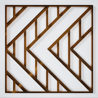Gilcrest Decorative Fretwork Acrylic Wall Panels, Extra Small, 7 3/8"W x 7 3/8"H x 1/8"T, Bronze Mirror