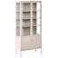 Braiens Glass and Steel 80 cm W Display Cabinet-940200082