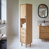 Jonàk Solid Wood Freestanding Linen Cabinet