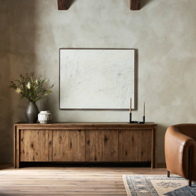 Chalmers Media Console-Weathered Oak