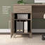 Bureau de 54 po avec tiroir et armoire Orkurga, bureau d'ordinateur avec rangement, bois moderne, gris cendré-2088371714