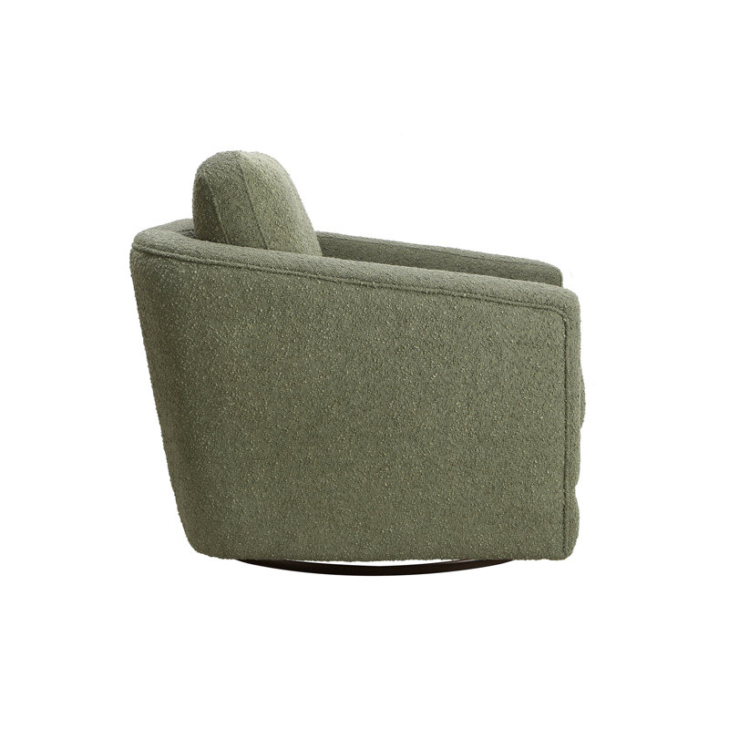 Sage Boucle Upholstered Swivel Glider Chair for Nursery