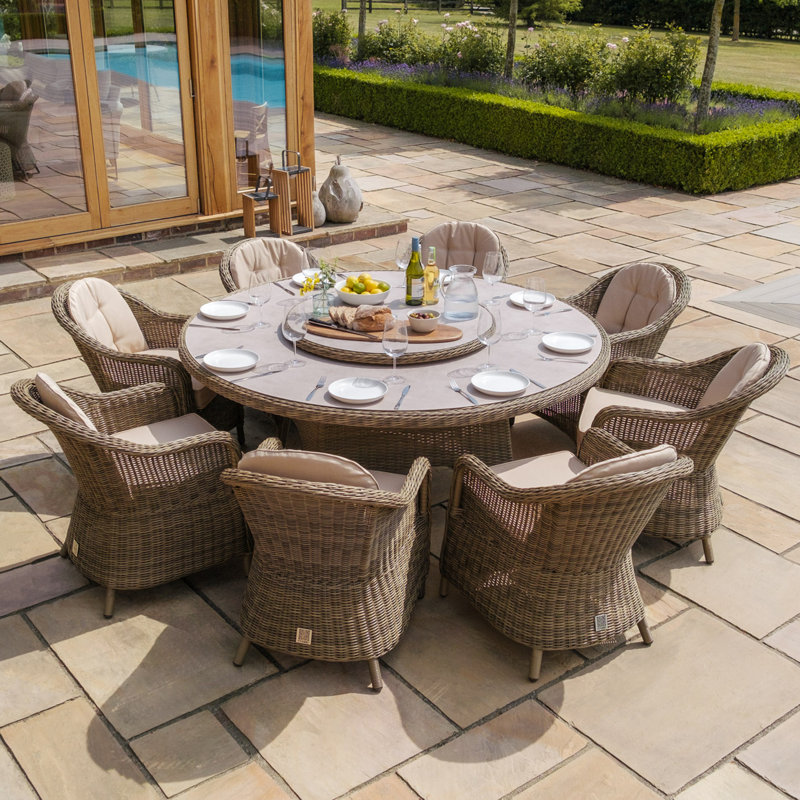 8 - Person Patio Dining Set with Round Table