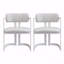 Ensemble de 2 chaises de salle à manger, chaises de salle à manger rembourrées, fauteuils en tissu avec structure en métal beige-479985171