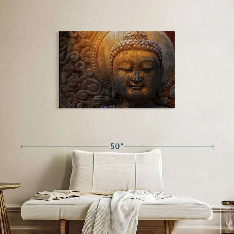 Adella Sunlit Buddha Statue, 24" H x 36" W