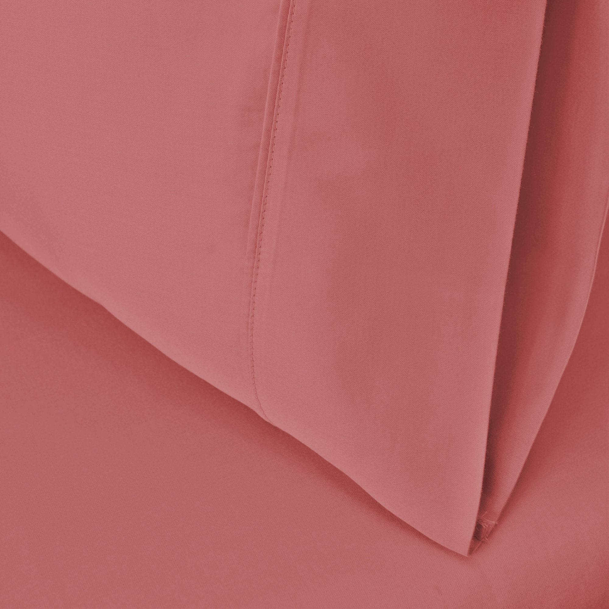 Edmont Certified Egyptian Cotton 530 Thread Count Solid 2 Piece Pillowcase, Blush, Standard