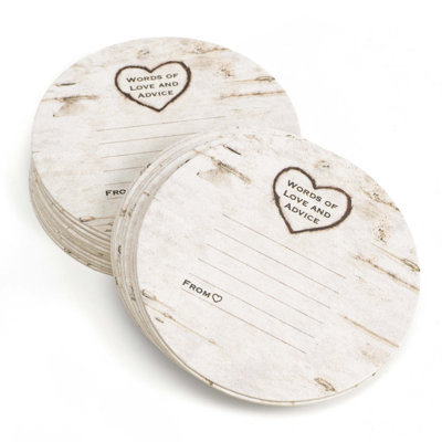 Wood Round 25 Piece Coaster Set