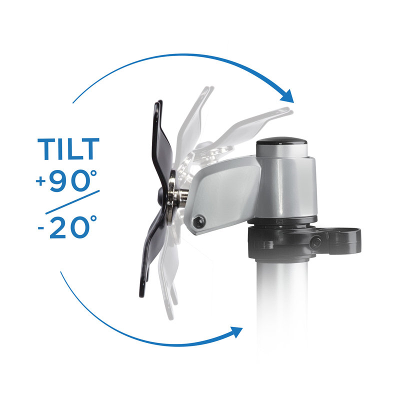 Black Adjustable Single Monitor Desk Mount with C-Clamp