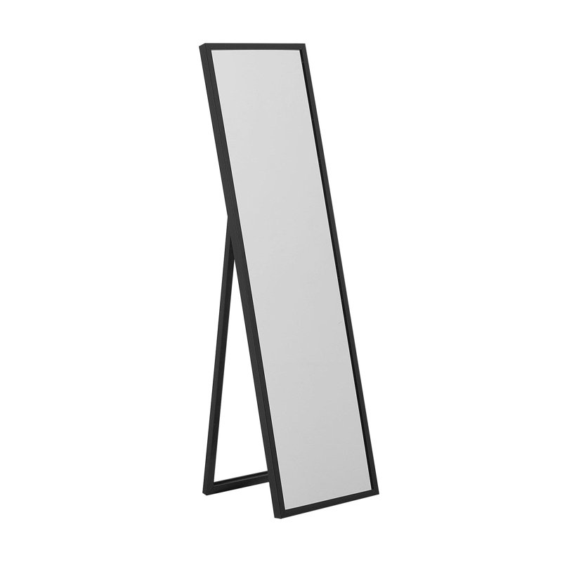 Wobna Flat Floor Mirror, Black