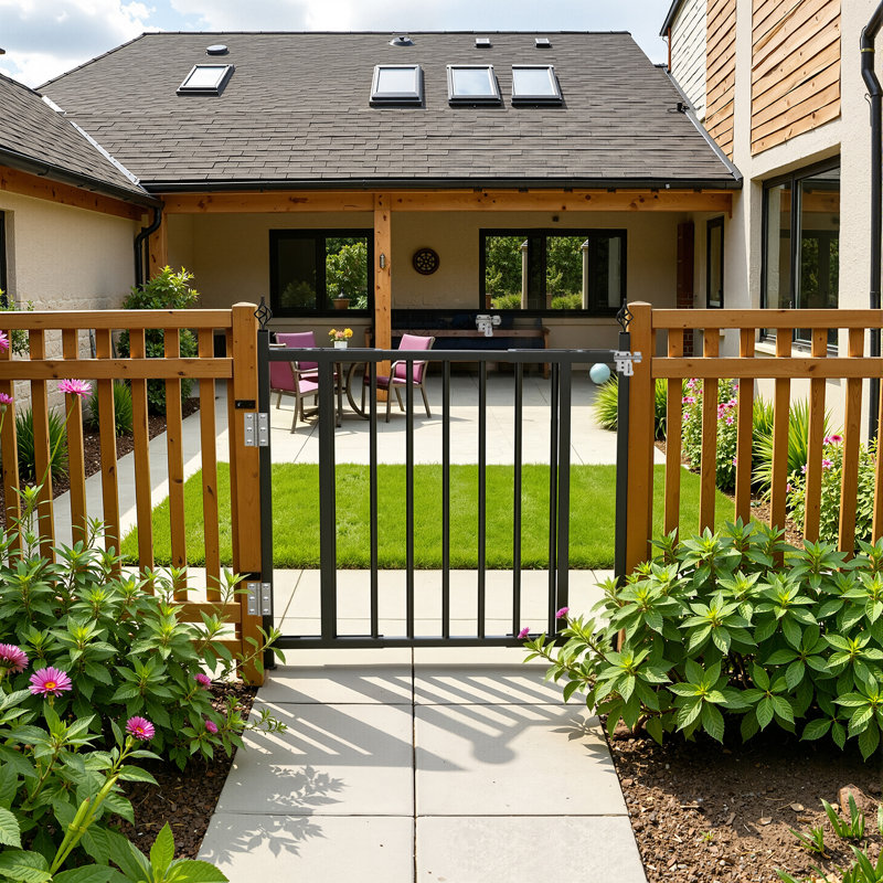 48.03" x 35.43'' Aluminum Deck Gate, for Deck, Patio & Porch