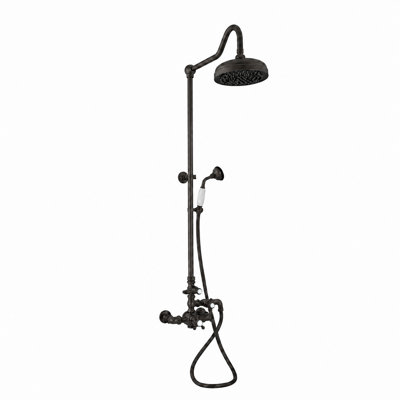 Exposed Thermostatic Shower System 36" Wall Mounted with 1.75 GPM Hand shower and Lever Handles