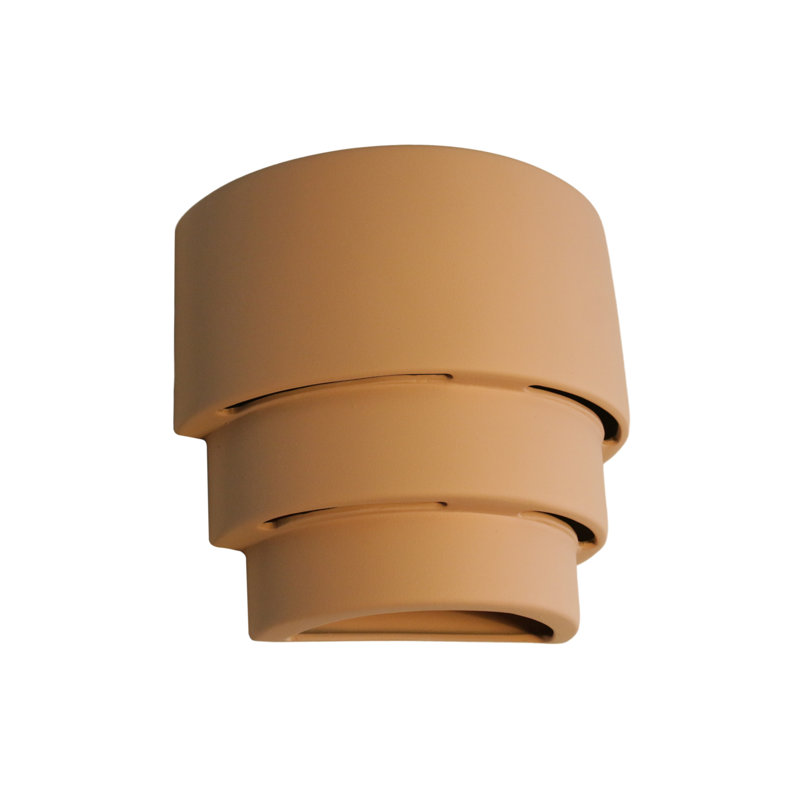 Dara Ceramic Flush Mounted Sconce, Terracotta