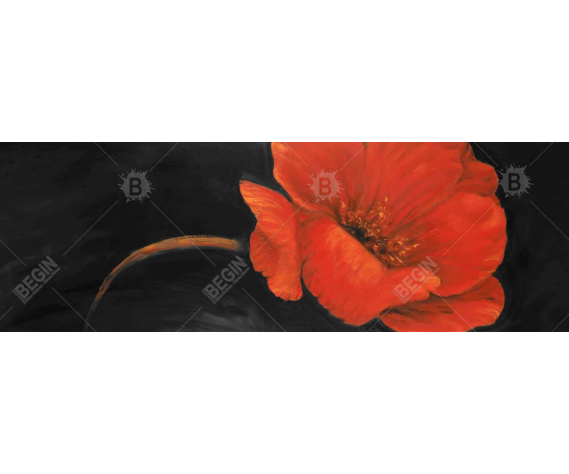 Red Flower - Floral Bedroom Canvas Art for Home Decor
