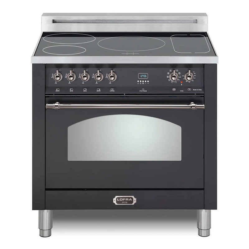 Cuisinière à induction Lofra Dolcevita série 36 pouces avec 5 éléments à induction, Lavande / laiton