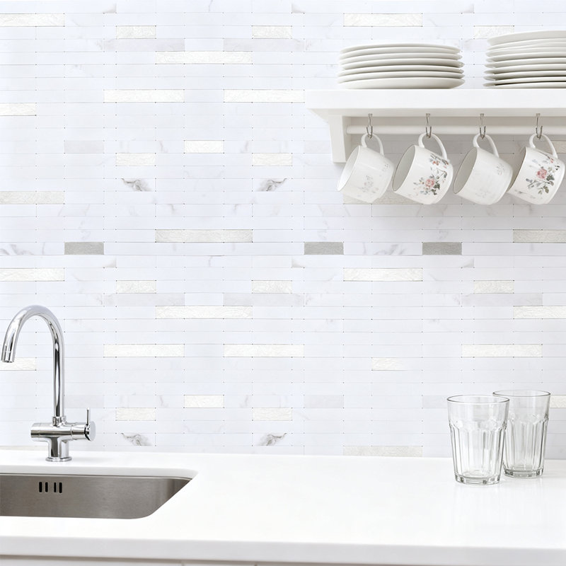 No Subject Wall Decals, White/Silver