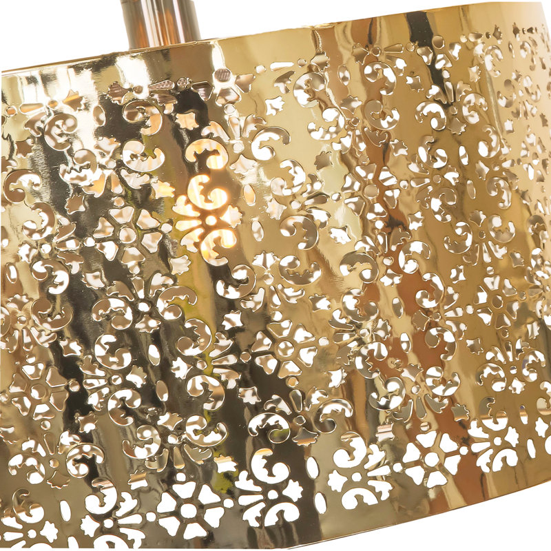 Metal Lamp Shade, 25cm H x 40cm D x 40cm W, Gold