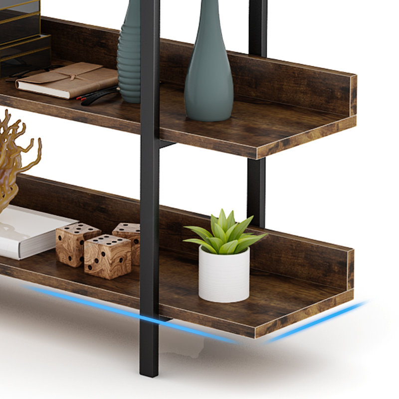 Bookshelf Bookcase Storage Rack Standing Shelf 5-Tier Industrial Bookcase Honesdale