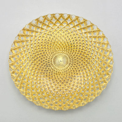 Ensemble de 6 assiettes à salade en verre doré Pina