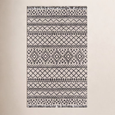 Bronte Black Gray Hand-Tufted Wool Rug