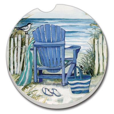 Stoneware Round 1 Piece Car Coaster