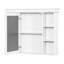 Armoire de rangement murale blanche 35 po x 28 po avec porte miroir
