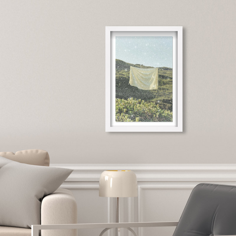 Floating Cotton II Print by Oliver Gal, 37.5"H x 25.5"W, White Shadowbox