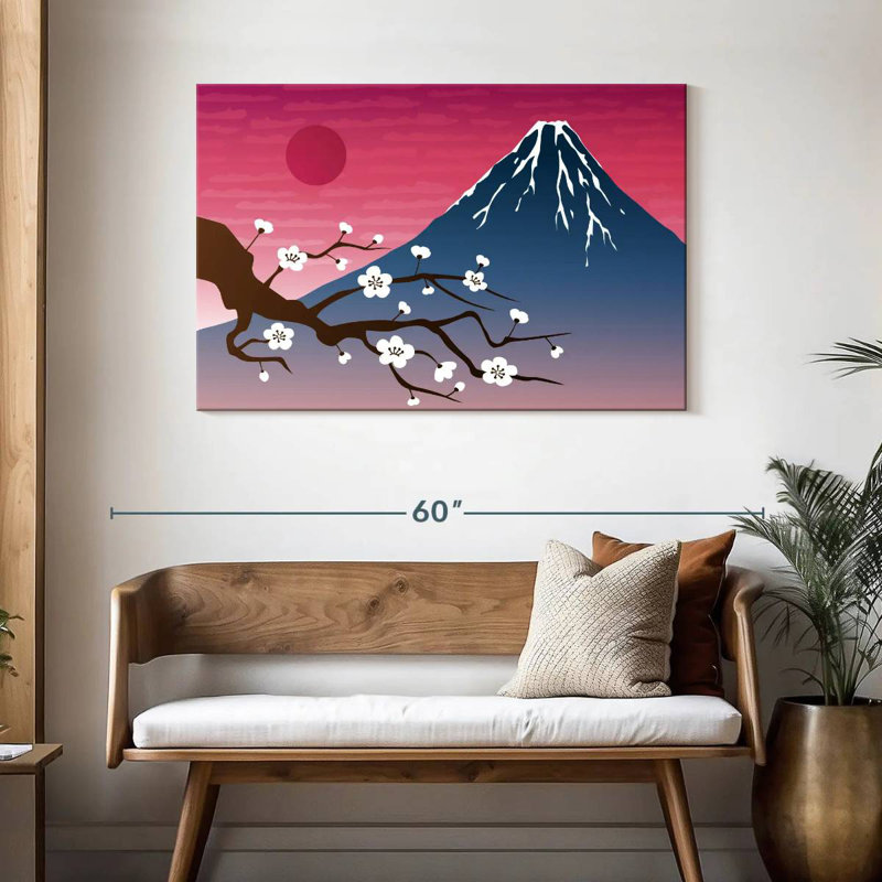 Alvord, Mont Fuji et Sakura, H 30 po x l 45 po