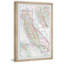 Carte des comtés de Californie - reproduction de cadre photo sur papier-749554351