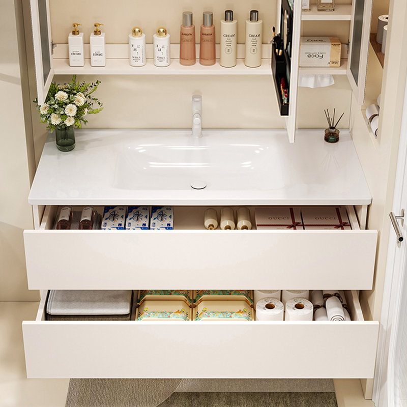 Modern simple white bathroom cabinet