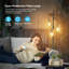 Boho Dimmable Floor Lamp, 70" Tall Lamp with 3 Rattan Shades and LED Bulbs