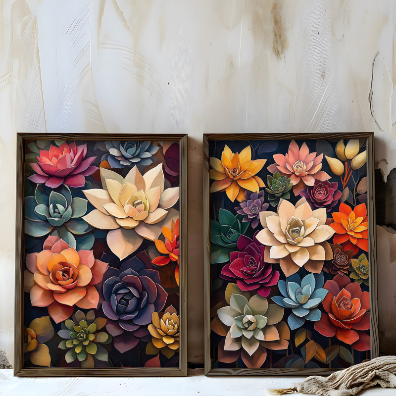 Elegant Decorative Framed MDF Paintings (2 Pieces), Pine Wood Frame, 27.6 x 19.7 x 0.1 inches | 100% MDF, Thickness: 0.1 inches | UV Printed Artwork, Perfect for Living Room & Office Décor, Stylish & Modern Design