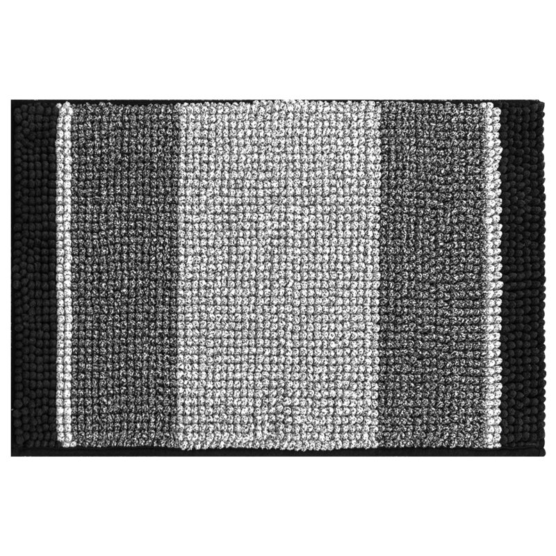 Tapis pour salle de bain Mersin, Noir, noir, noir, noir, L 20 po x L 32 po