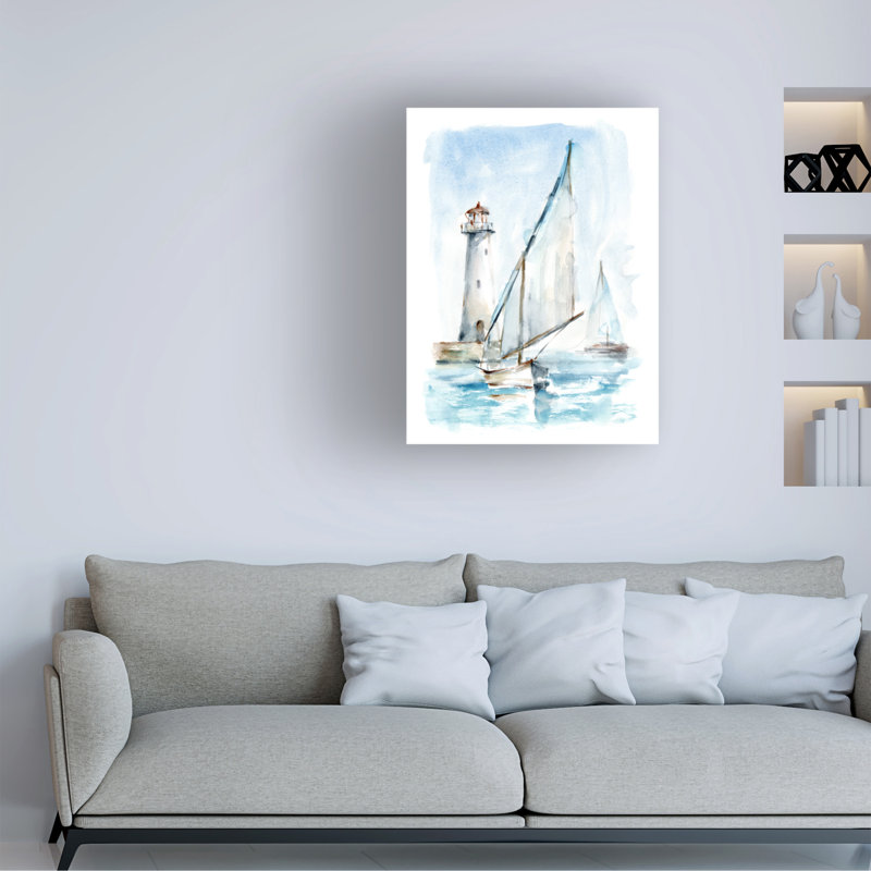 «Sailing Into the Harbor II» par Ethan Harper - impression sur toile tendue, H 24 po x l 18 po x p 2 po