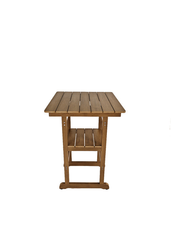 HIPS Height Square Bar Table,Weather-Resistant,Patio Top Bar Table For Garden,Balcony And Backyard,Brown