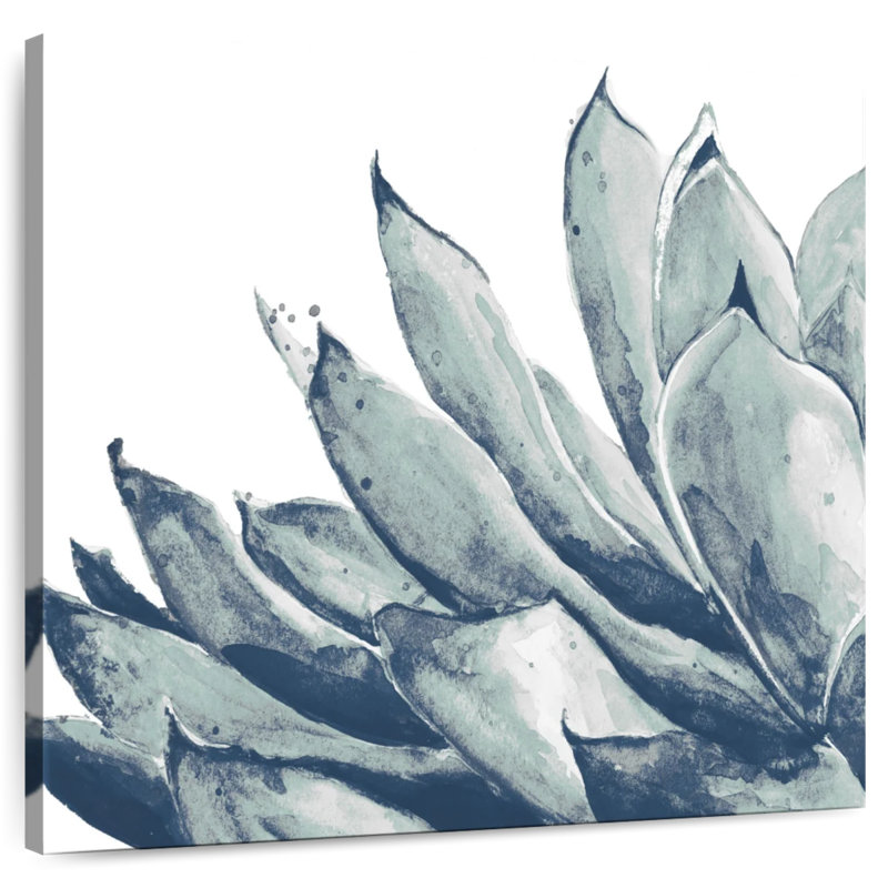 Harnek Blue Agave On White I, 33" H x 33" W