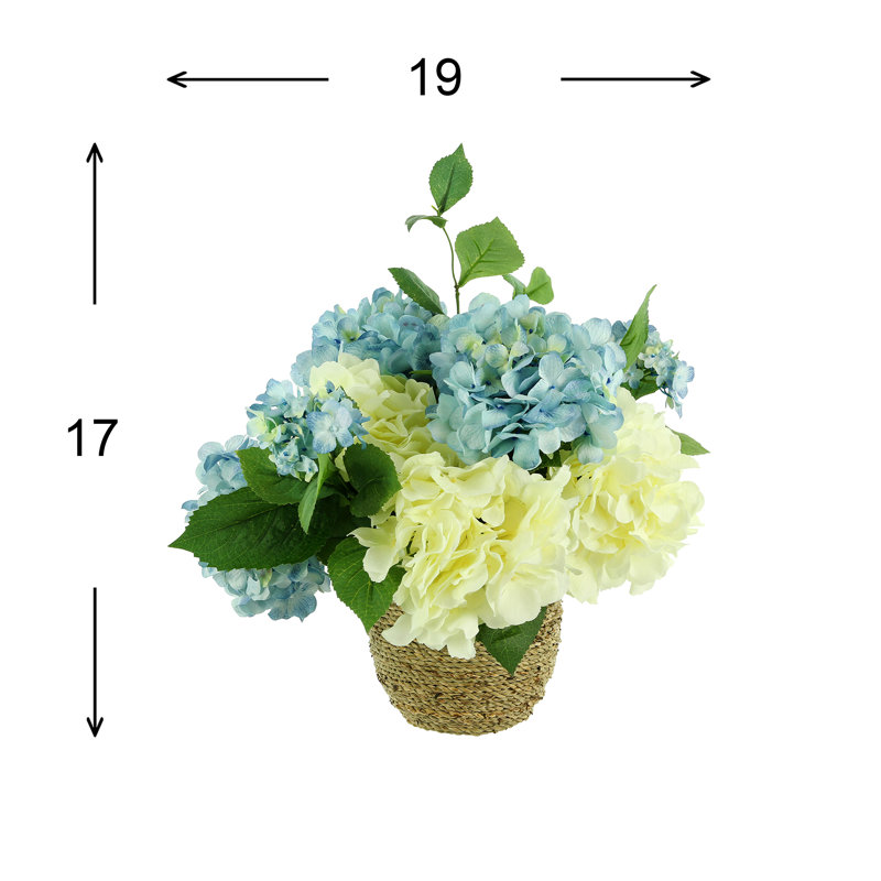 Arrangement d'hortensias en pot Polysilk
