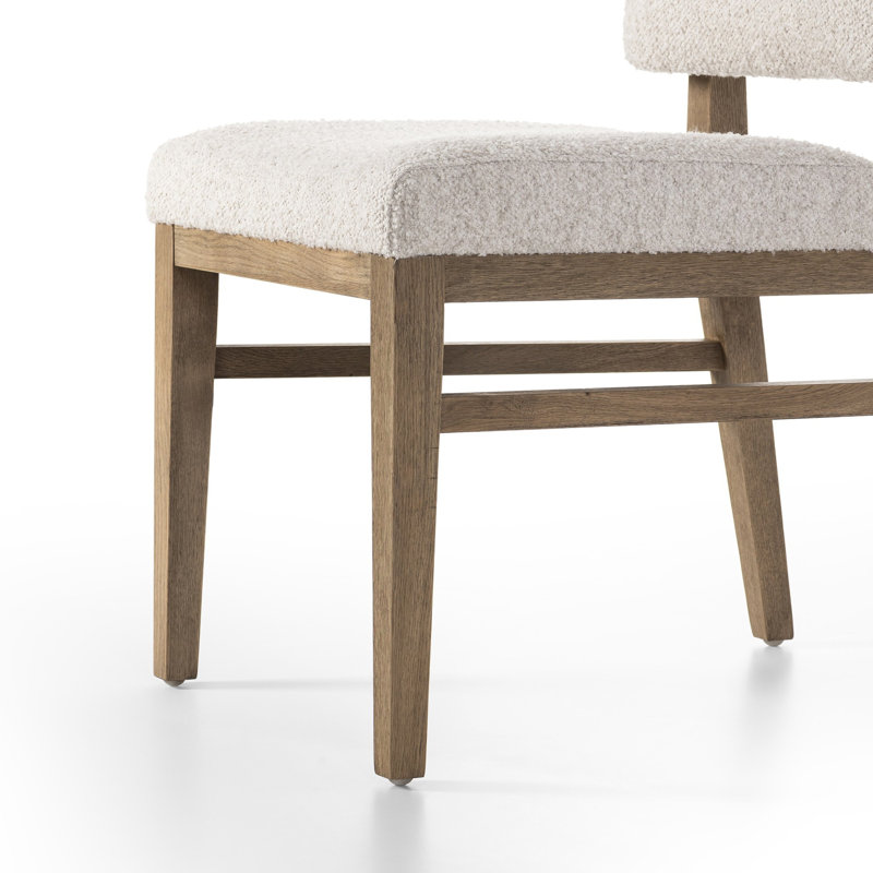 Carlo Upholstered Dining Chair, Cream/Brown, 1_Cream/Brown