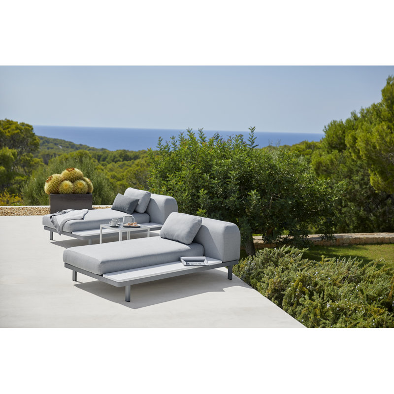 Level Outdoor Square Coffee Table, White, 31.1 W x 31.1" L x 16.6" H