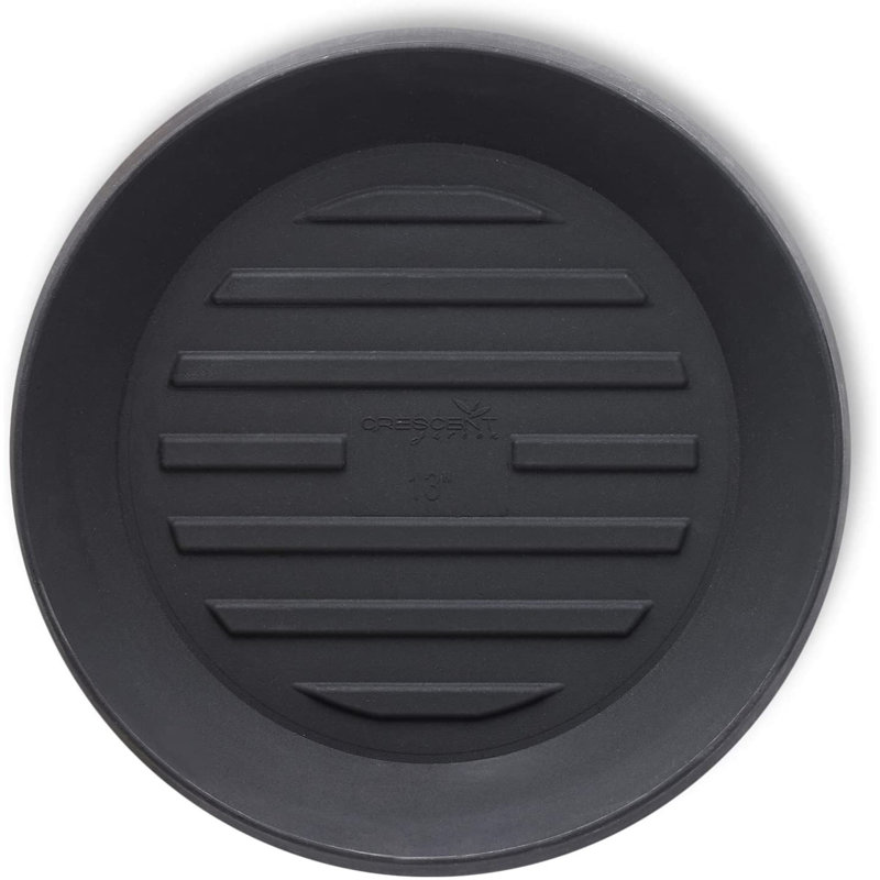 Circular Universal Round Planter Saucer, 2.5" H x 23.5" W x 23.5" D, Caviar Black