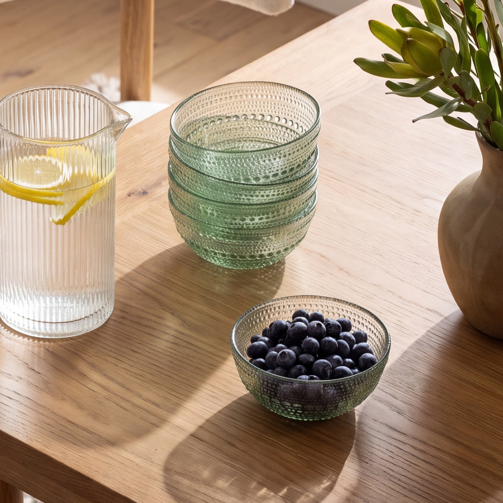 Jupiter Glass Cereal Bowl, Sage Green